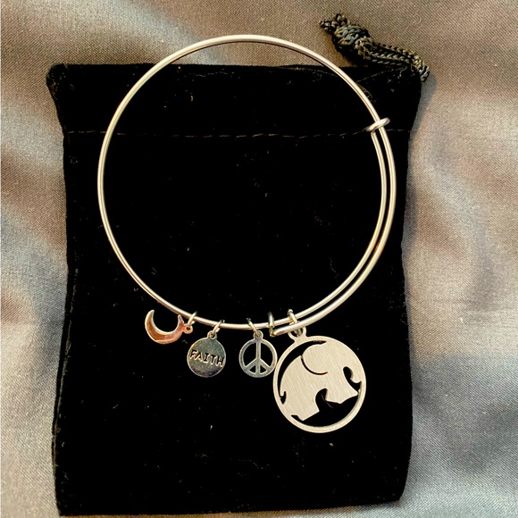 Stainless Steel Silver Adjustable Bracelet - Picture 2 of 3